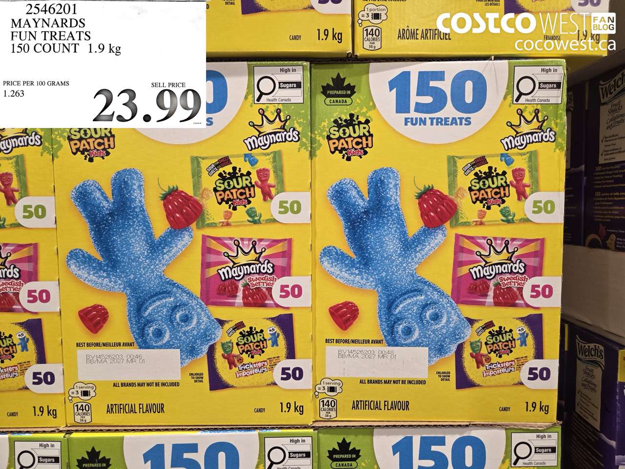 MAYNARDS FUN TREATS 150 COUNT 1.9 KG