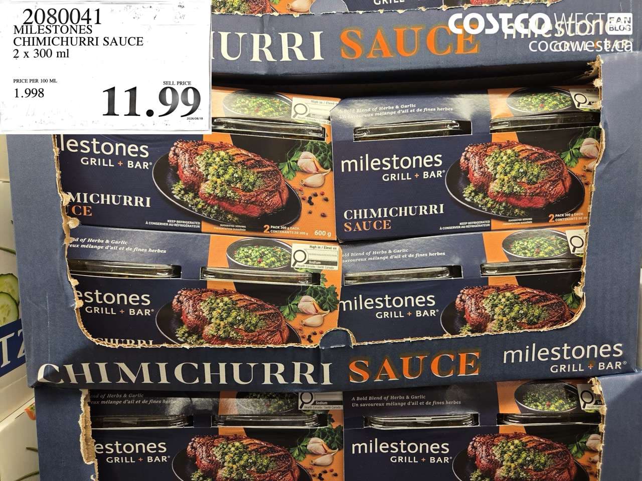 MILESTONES CHIMICHURRI SAUCE 2 X 300 ML