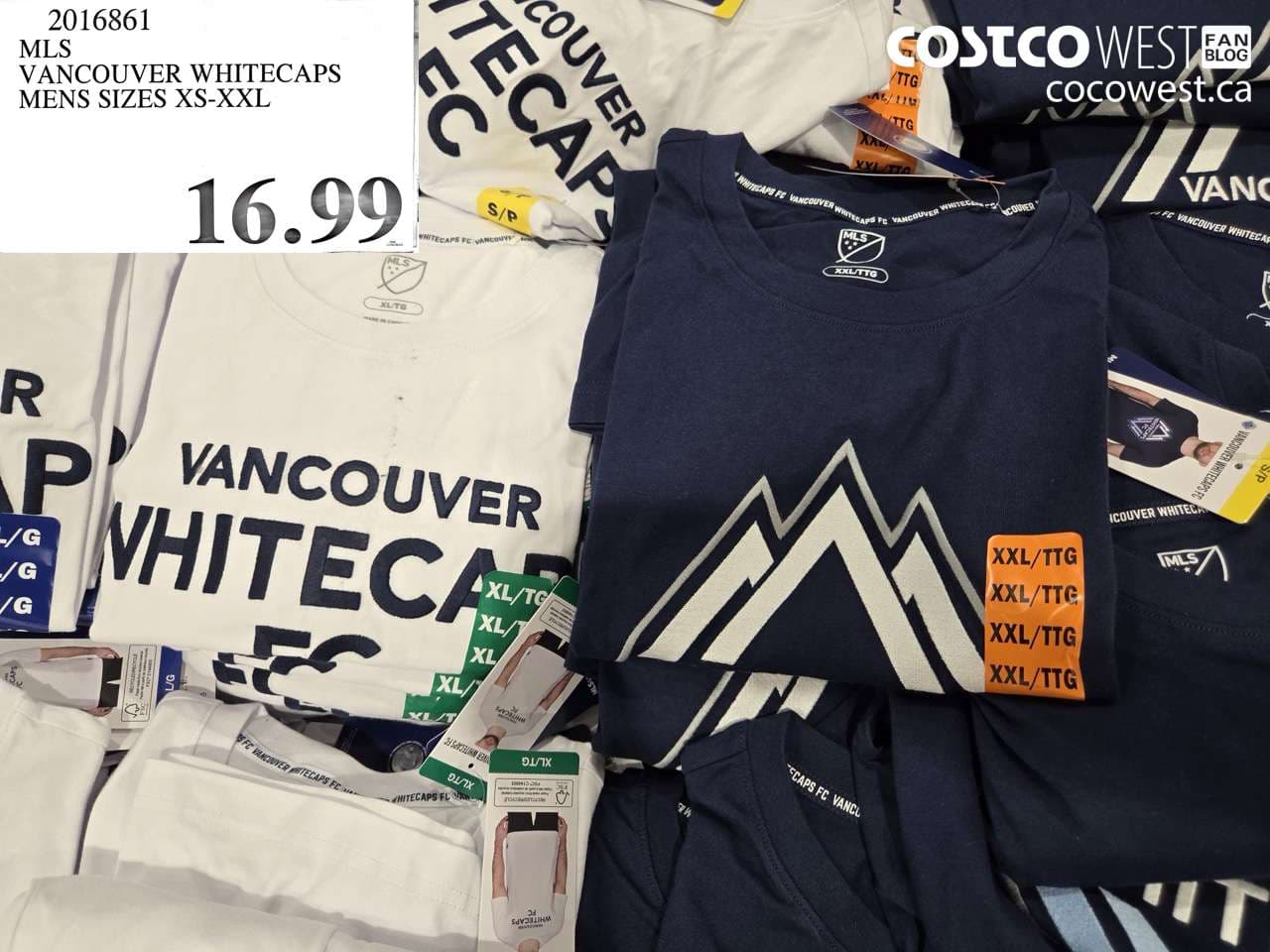 MLS VANCOUVER WHITECAPS MENS SIZES XS-XXL