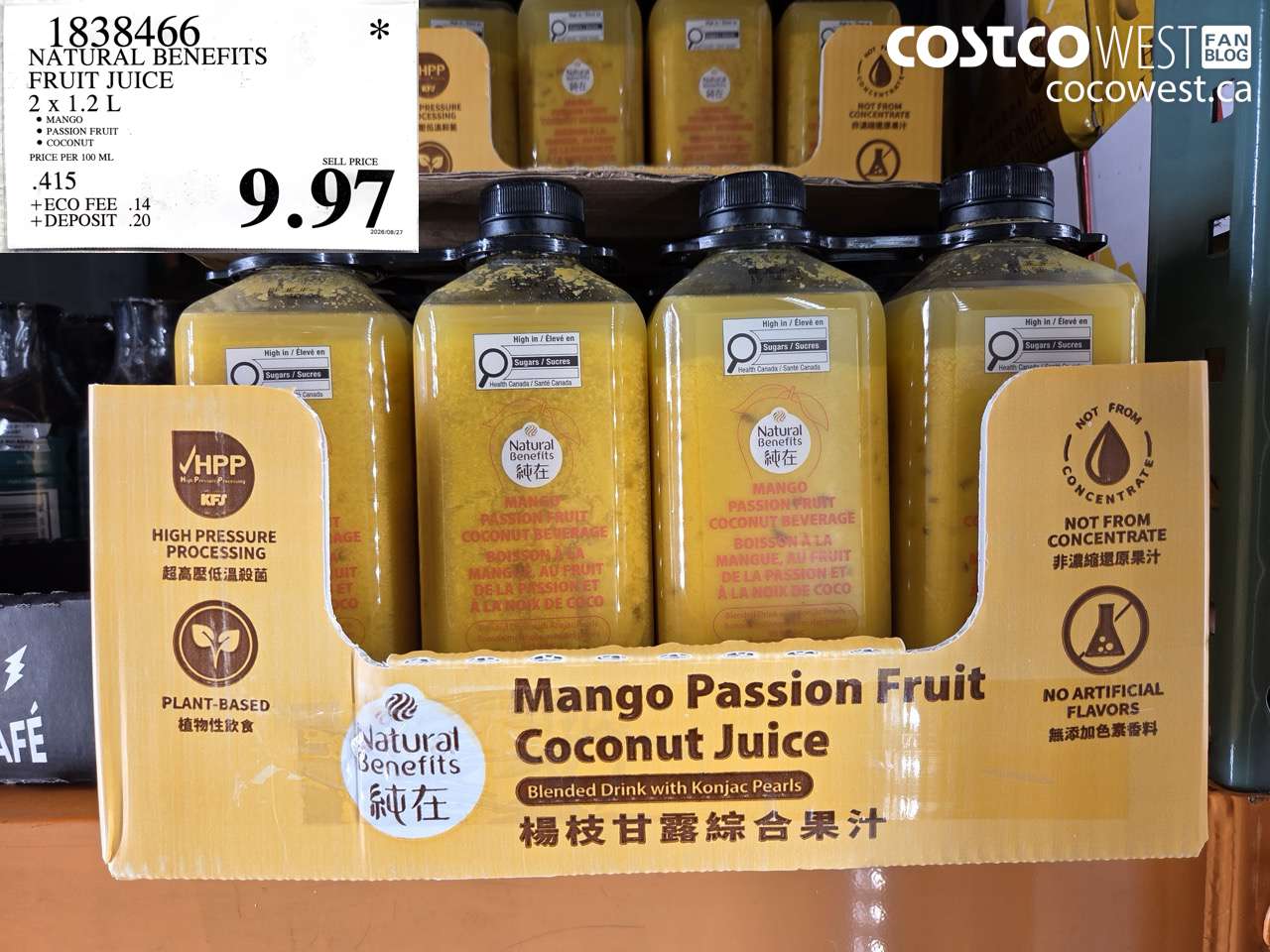 natural benefits fruit juice 2 x 12 l