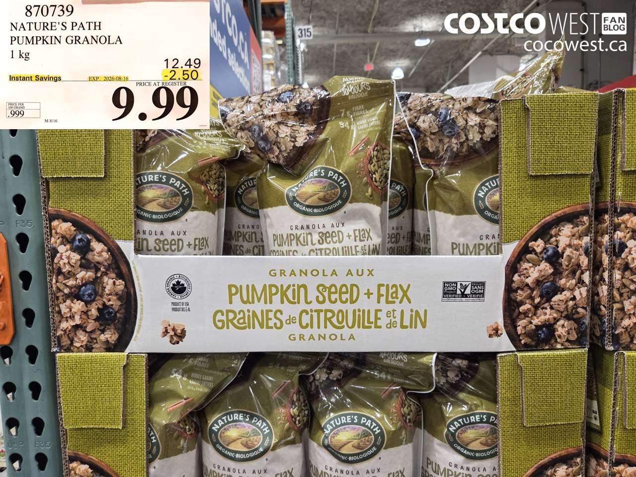 natures path pumpkin granola 1 kg