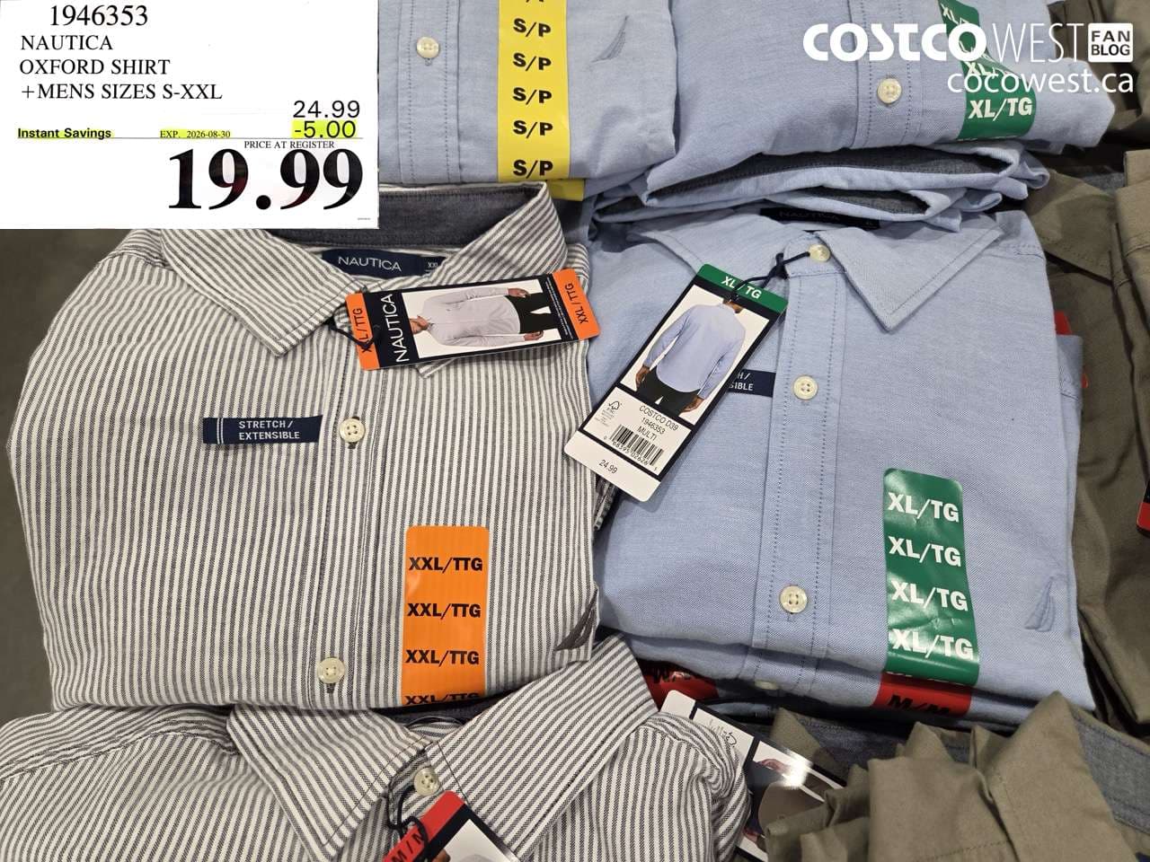 nautica oxford shirt mens sizes sxxl