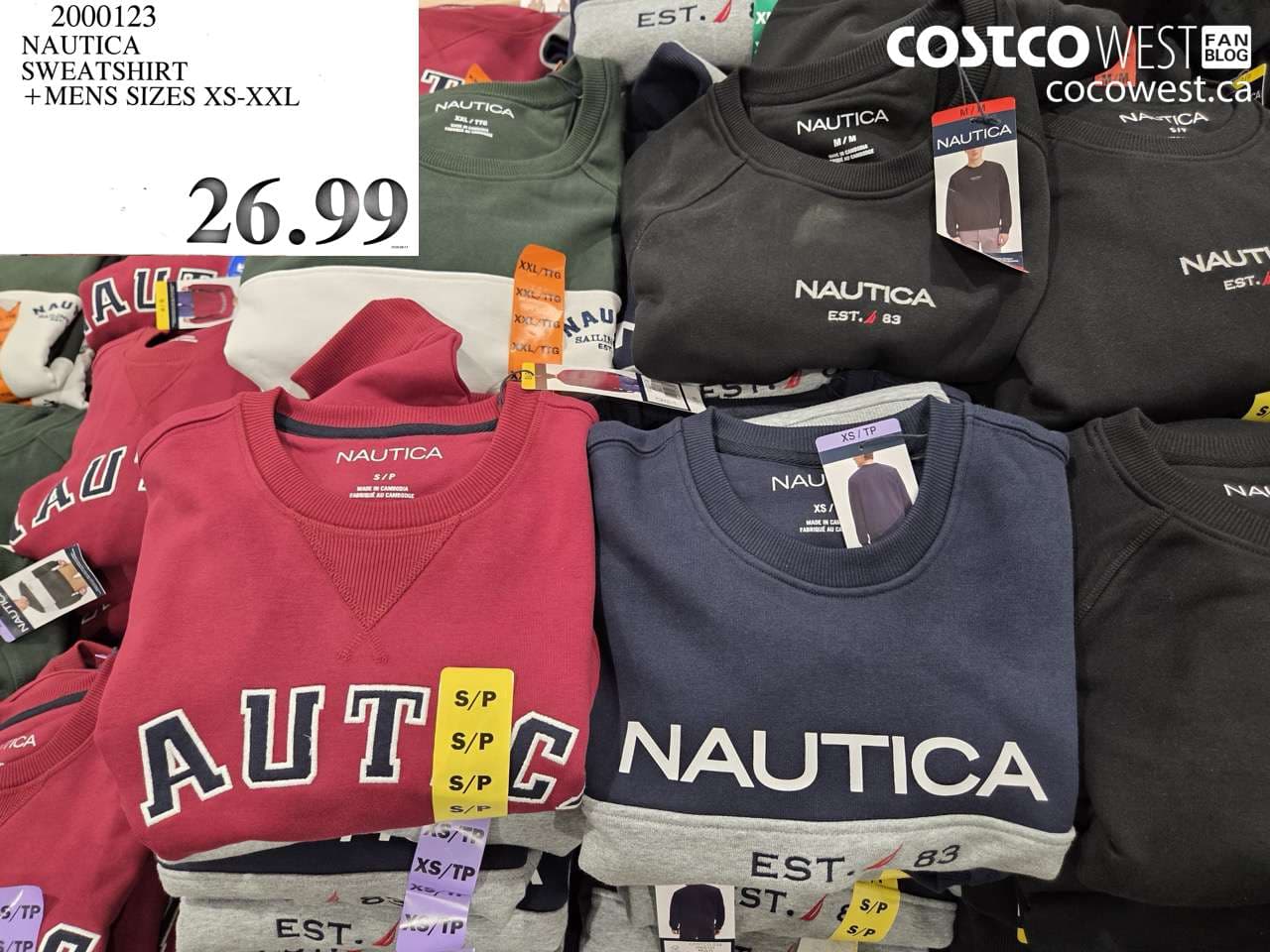 NAUTICA SWEATSHIRT MENS SIZES XS-XXL