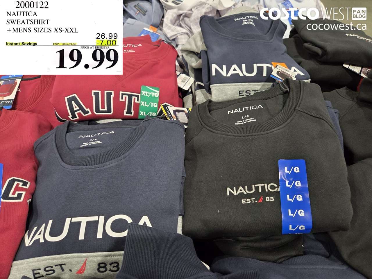 NAUTICA SWEATSHIRT MENS SIZES XS-XXL