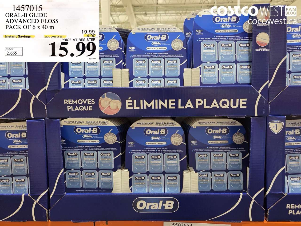oralb glide advanced floss pack of 6 x 40 m