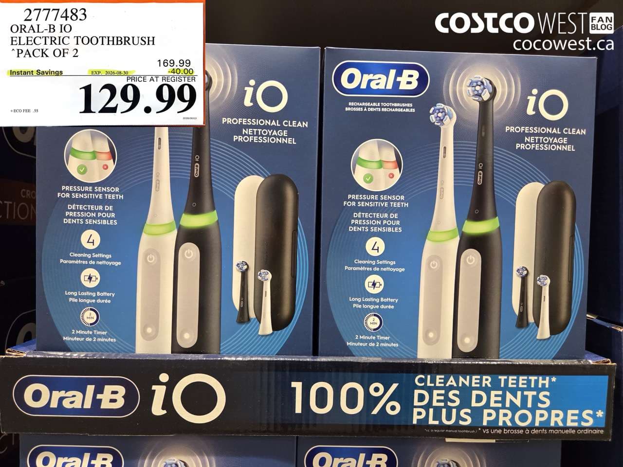 ORAL-B IO ELECTRIC TOOTHBRUSH PACK OF 2