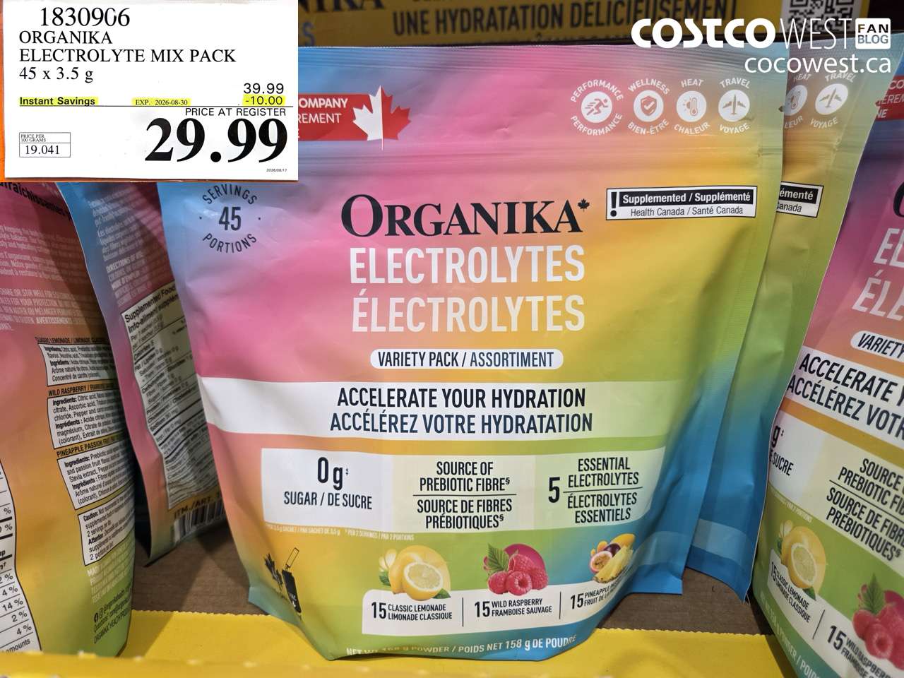 organika electrolyte mix pack 45 x 35 g