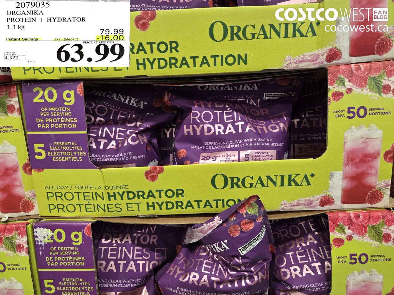 ORGANIKA PROTEIN + HYDRATOR 1.3 KG