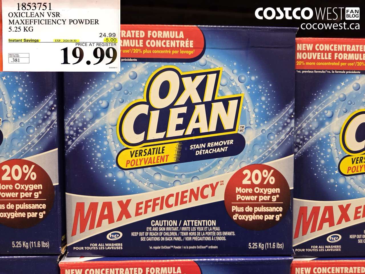 OXICLEAN VSR MAXEFFICIENCY POWDER 5.25 KG