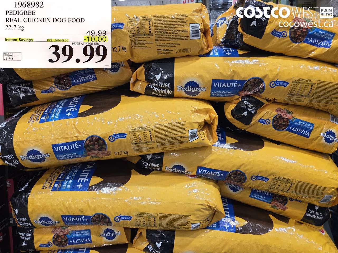 PEDIGREE REAL CHICKEN DOG FOOD 22.7 KG