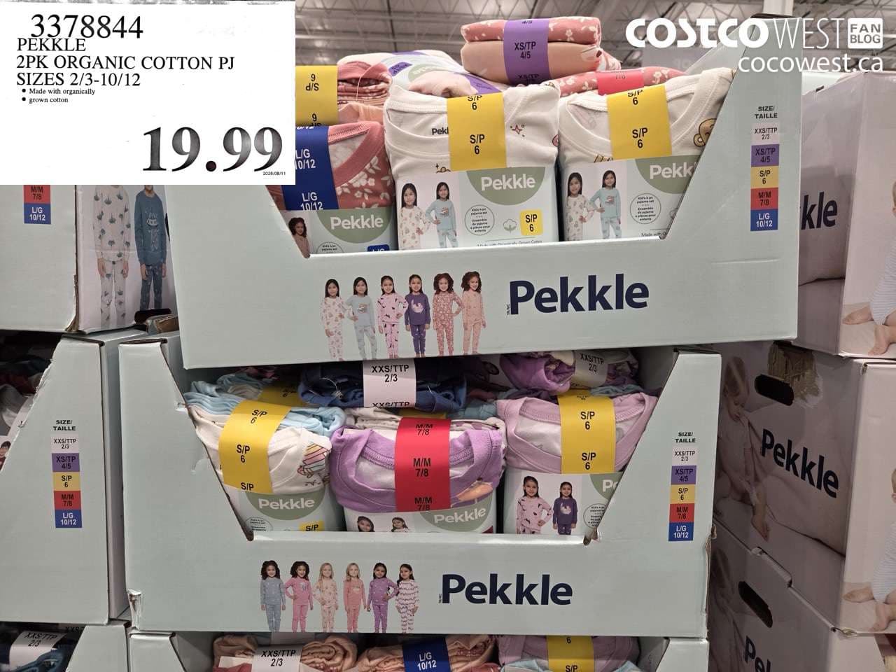 pekkle 2pk organic cotton pj sizes 231012