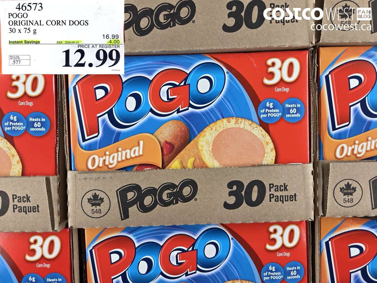 POGO ORIGINAL CORN DOGS 30 X 75 G