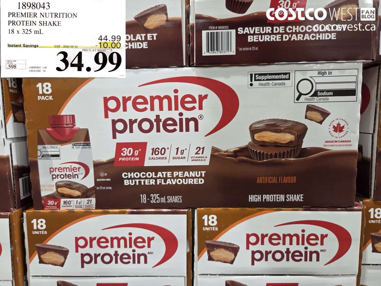 premier nutrition protein shake 18 x 325 ml