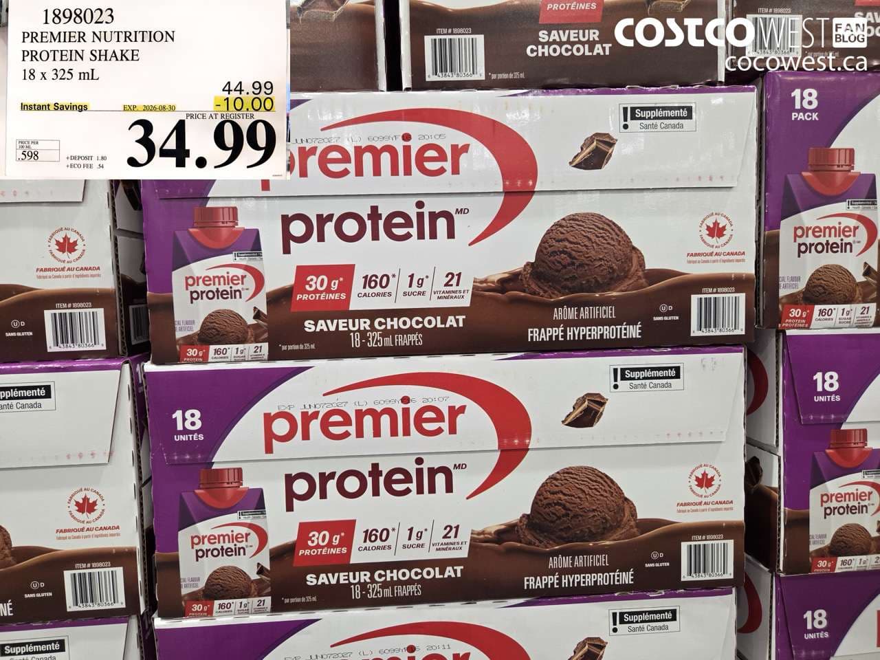 premier nutrition protein shake 18 x 325 ml