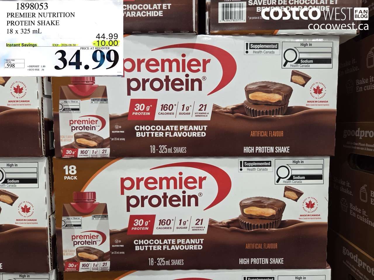 premier nutrition protein shake 18 x 325 ml