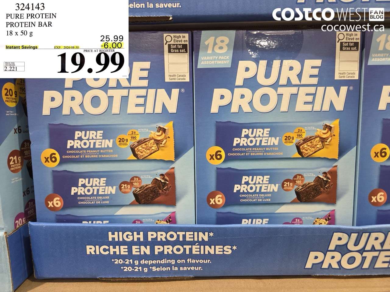 pure protein protein bar 18 x 50 g