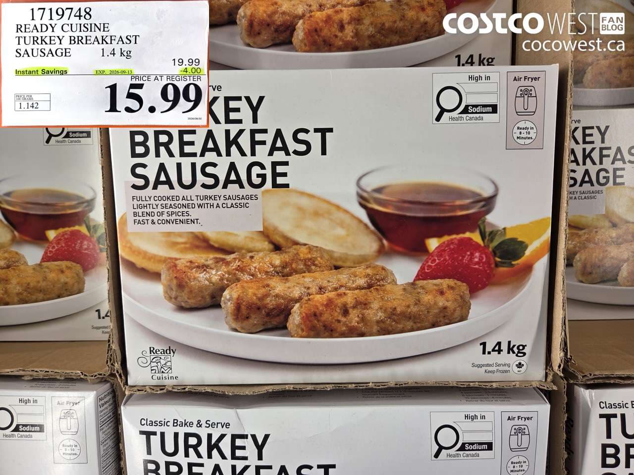 READY CUISINE TURKEY BREAKFAST SAUSAGE 1.4 KG