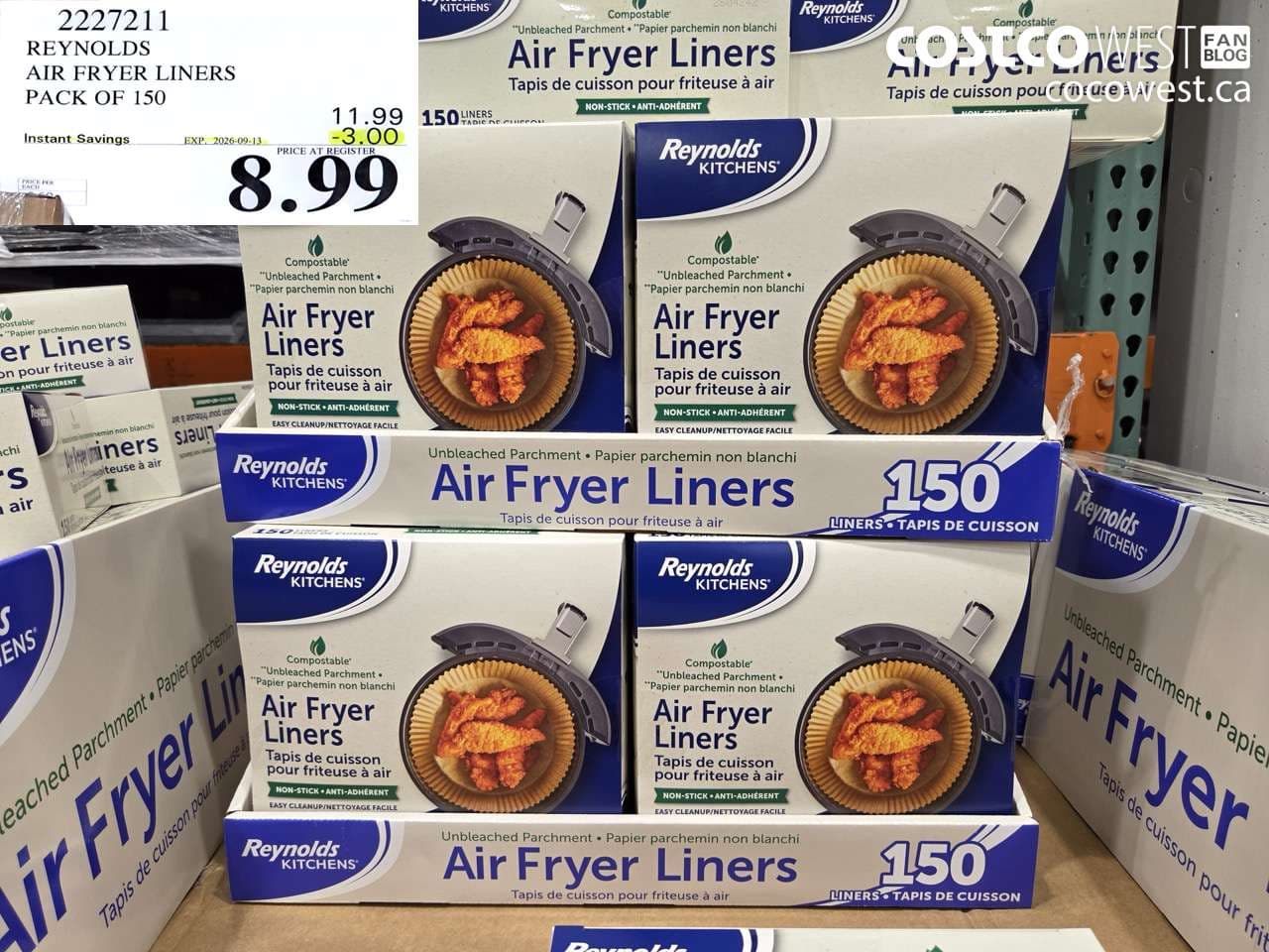 REYNOLDS AIR FRYER LINERS PACK OF 150