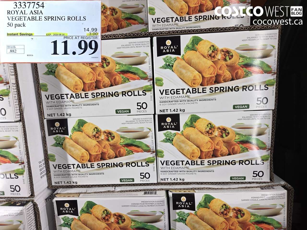 royal asia vegetable spring rolls 50 pack