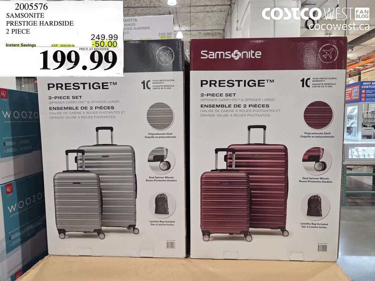 SAMSONITE PRESTIGE HARDSIDE 2 PIECE
