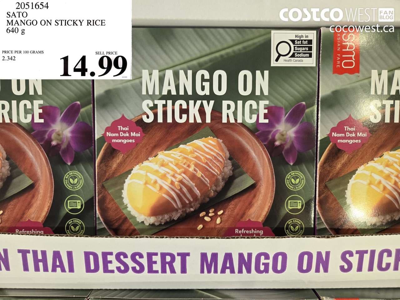 SATO MANGO ON STICKY RICE 640 G