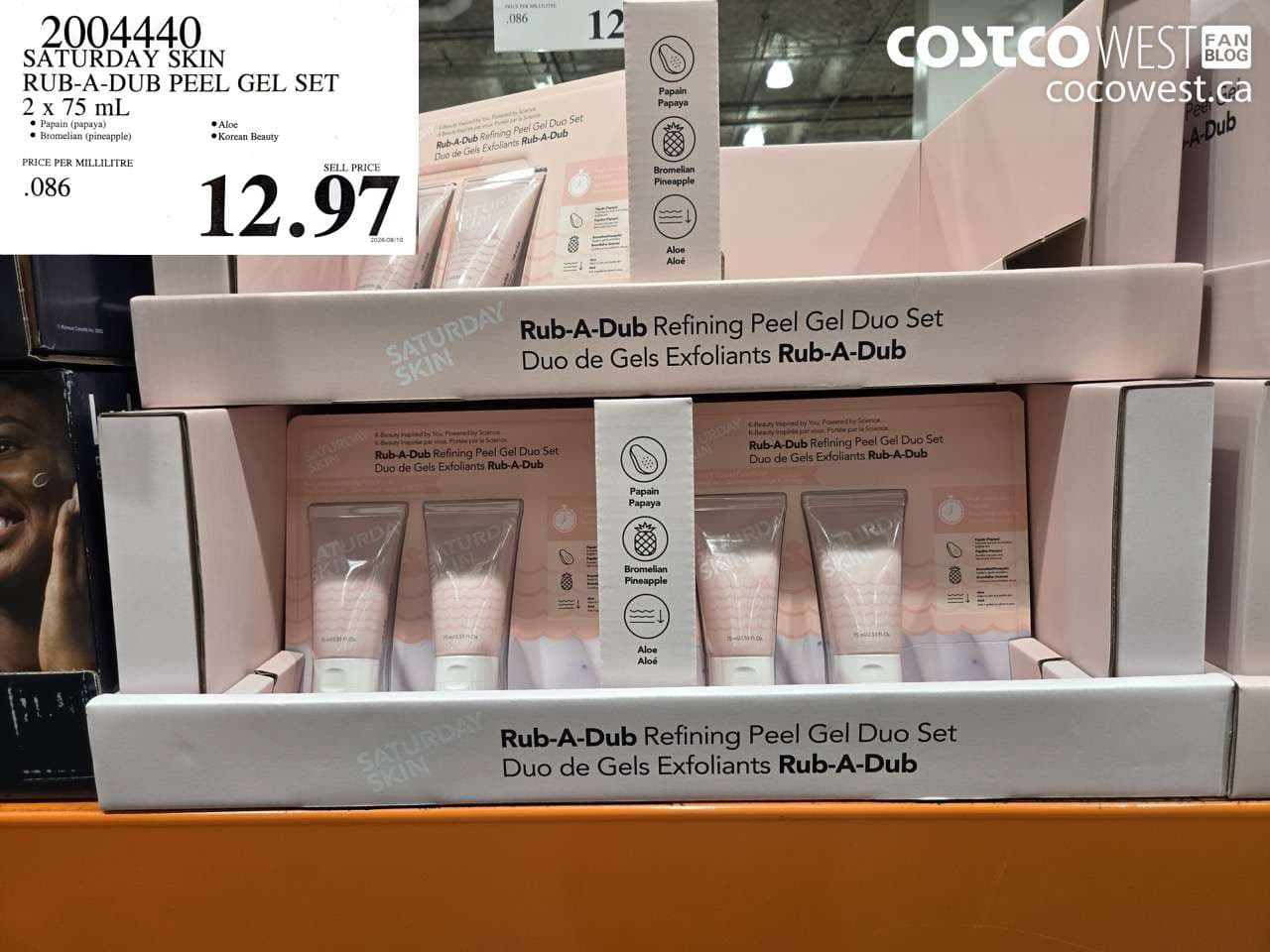 saturday skin rubadub peel gel set 2 x 75 ml