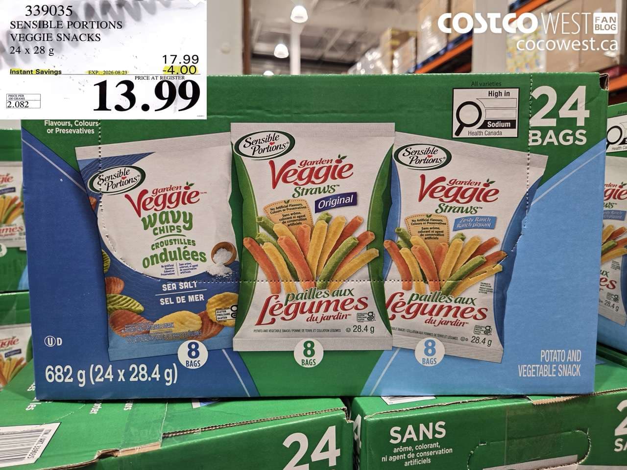 sensible portions veggie snacks 24 x 28 g