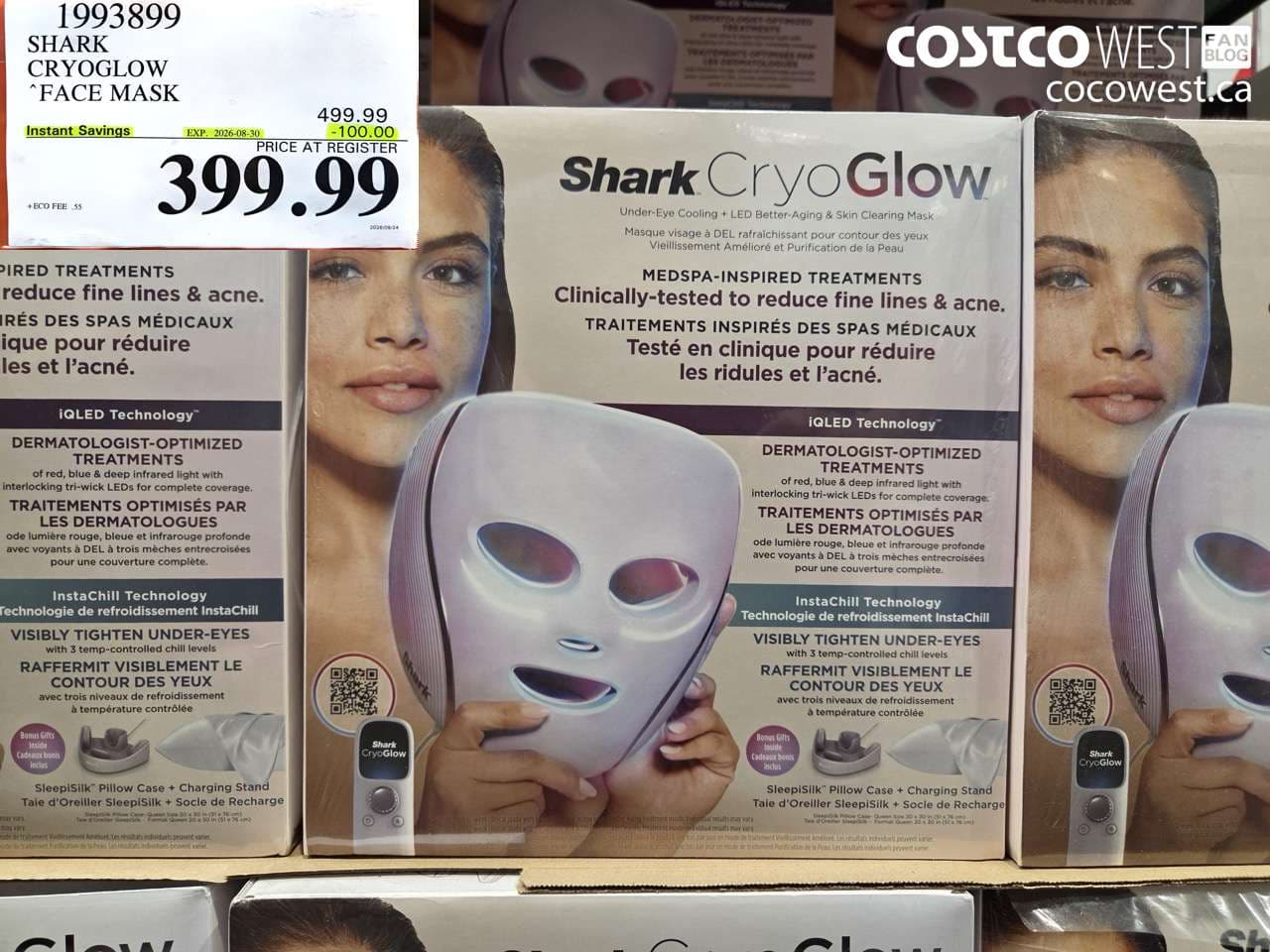 shark cryoglow face mask