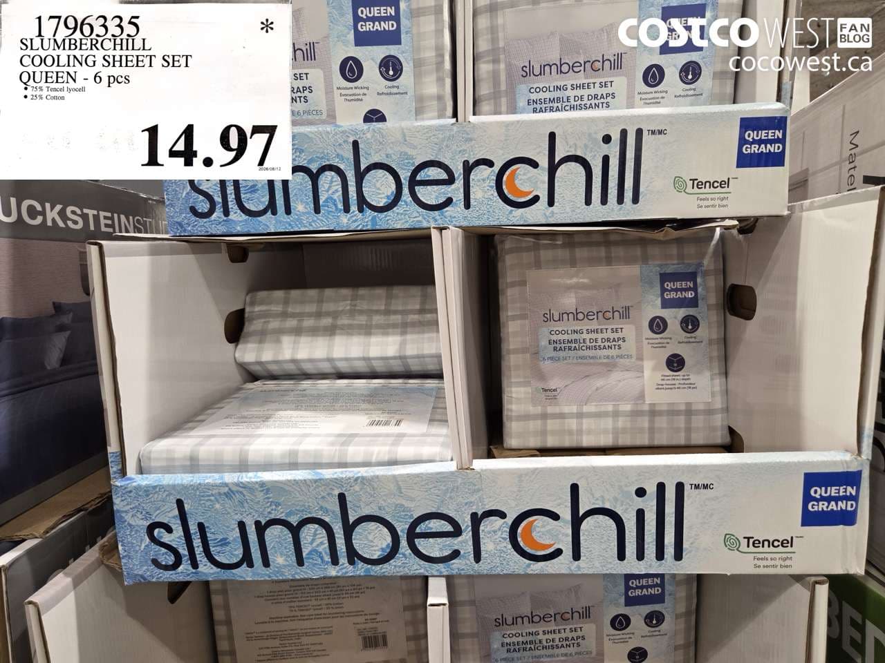 slumberchill cooling sheet set queen  6 pcs
