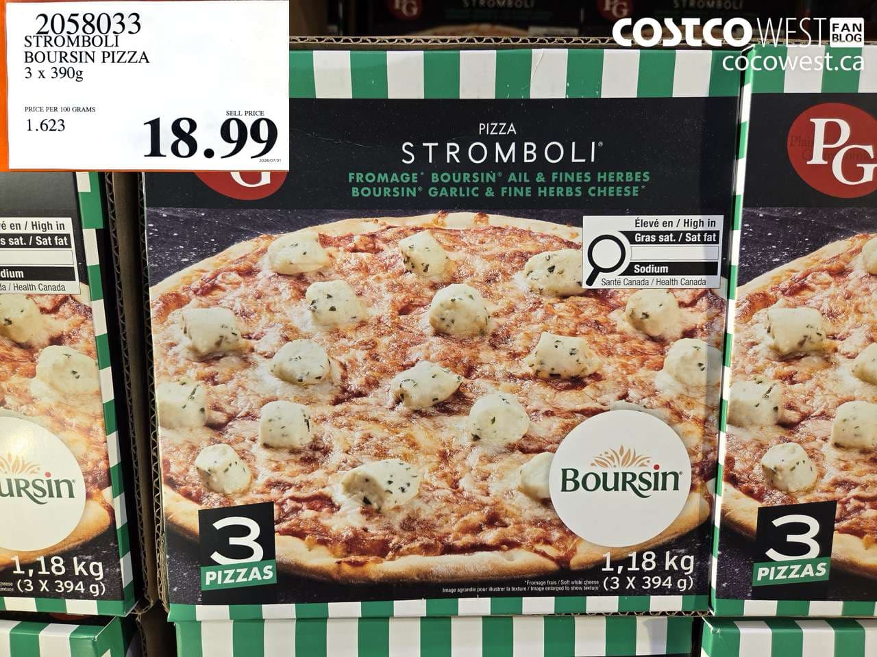 STROMBOLI BOURSIN PIZZA 3 X 390G