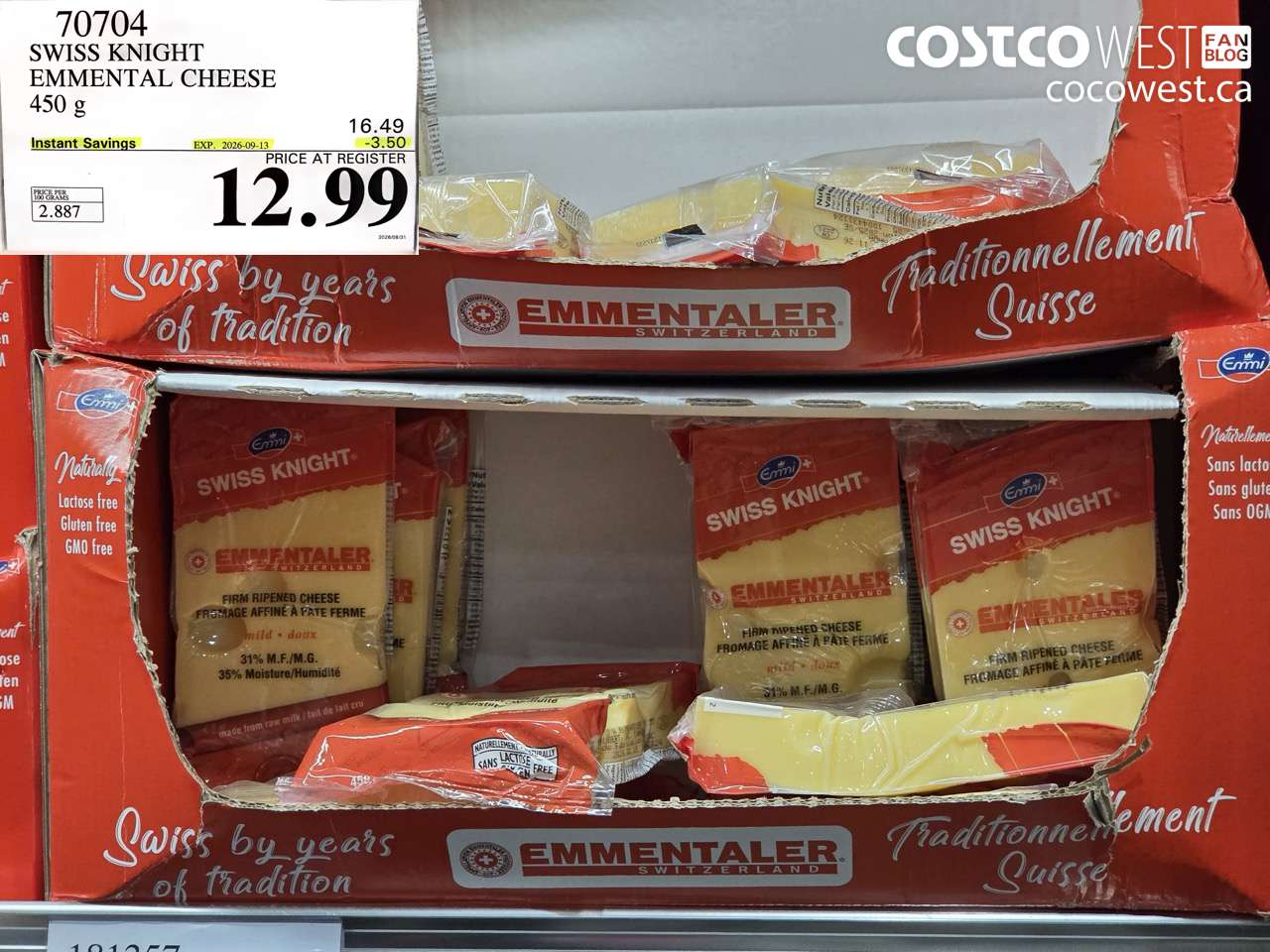 SWISS KNIGHT EMMENTAL CHEESE 450 G