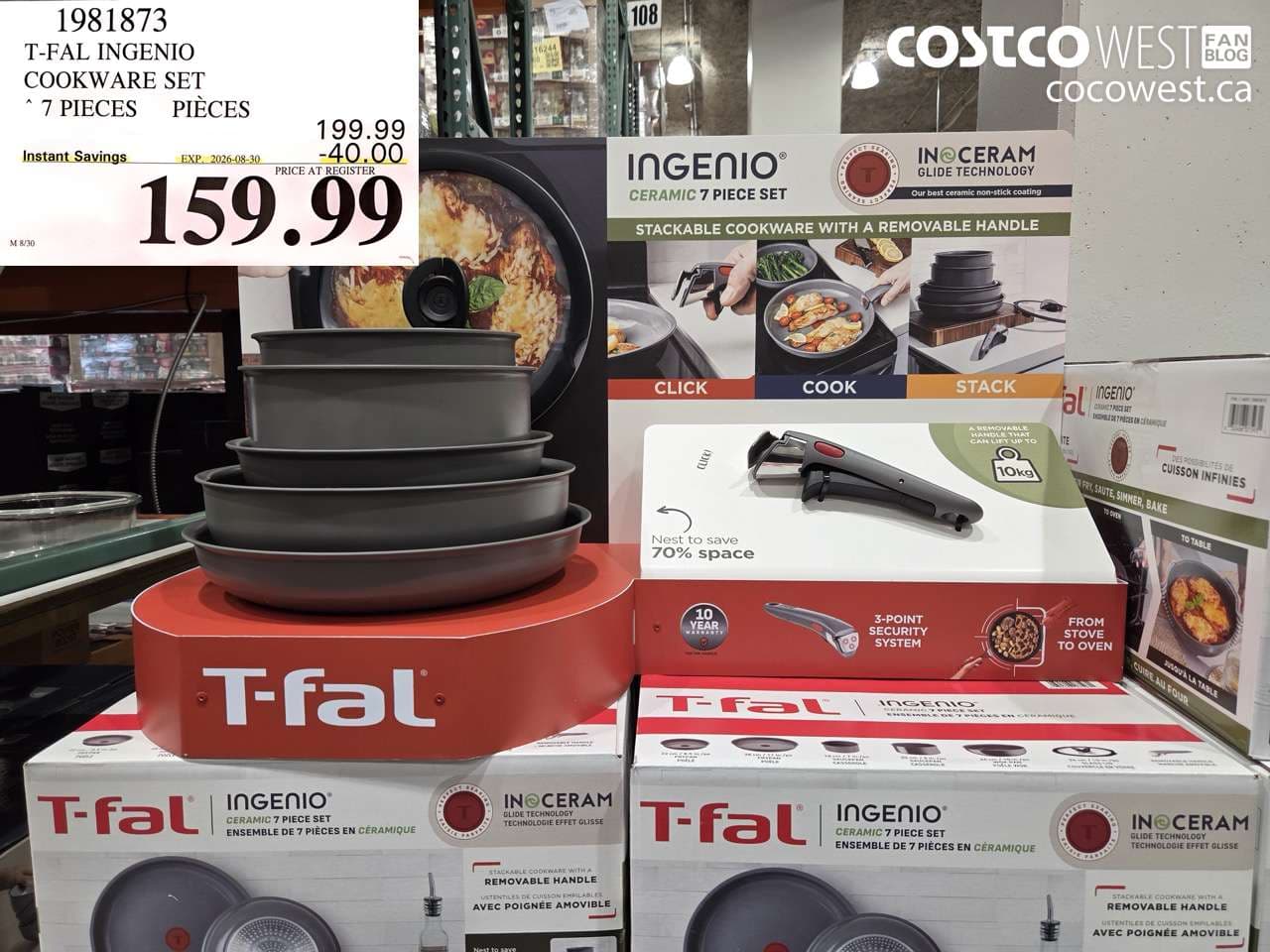 T-FAL INGENIO COOKWARE SET 7 PIECES