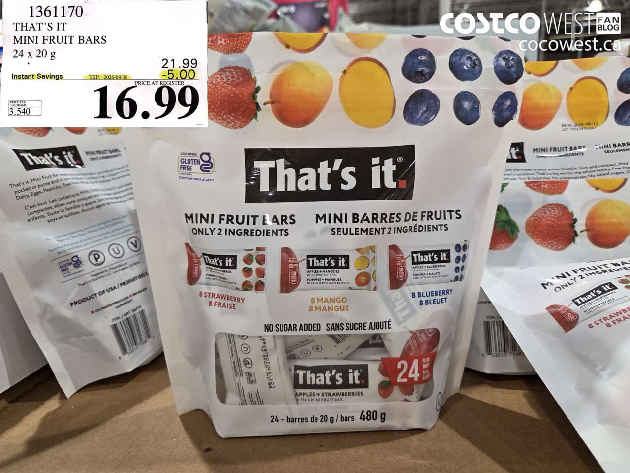 thats it mini fruit bars 24 x 20 g