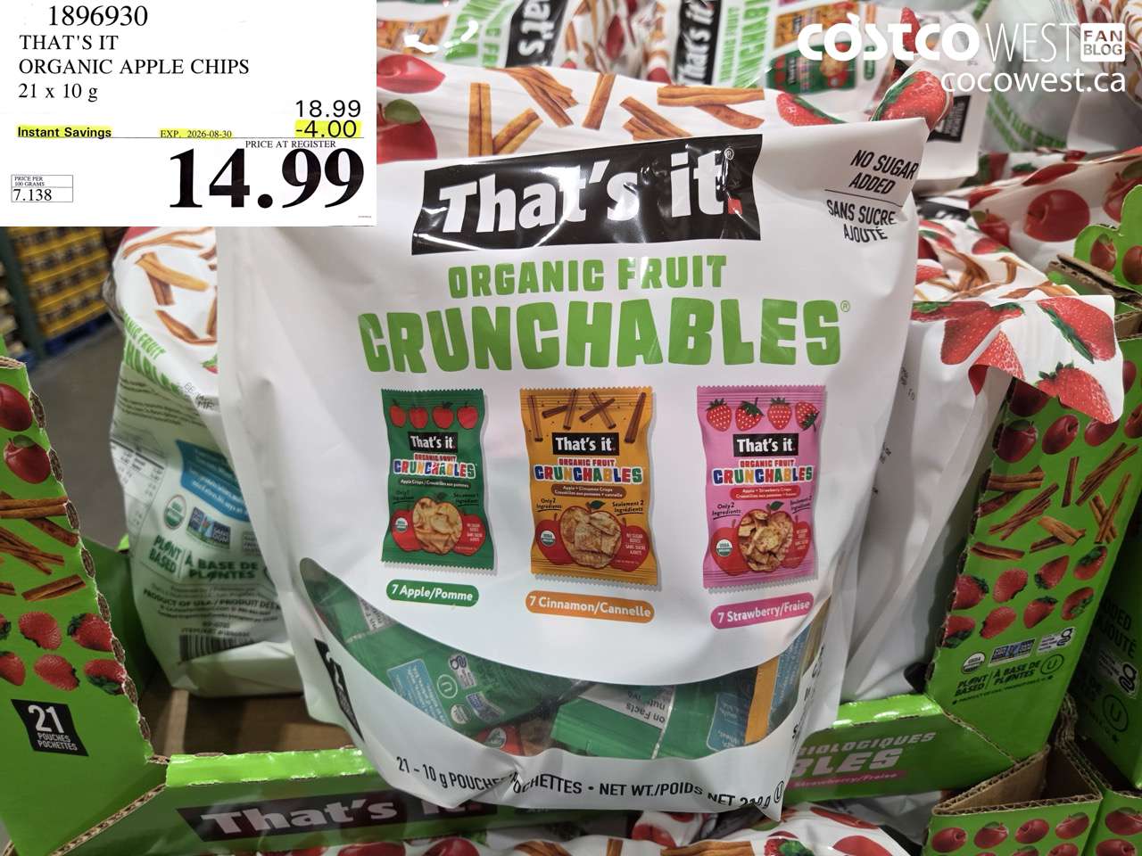 thats it organic apple chips 21 x 10 g