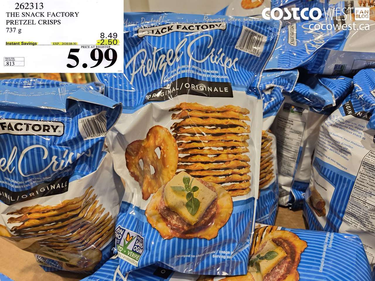 the snack factory pretzel crisps 737 g
