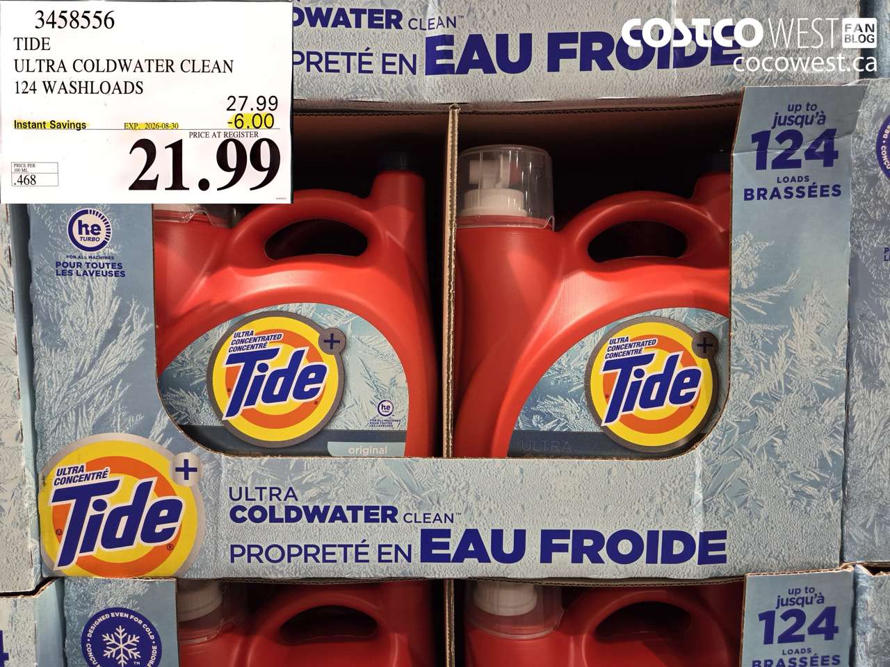 tide ultra coldwater clean 124 washloads