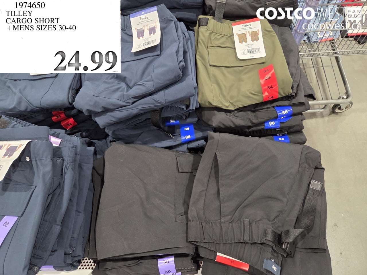 tilley cargo short mens sizes 3040