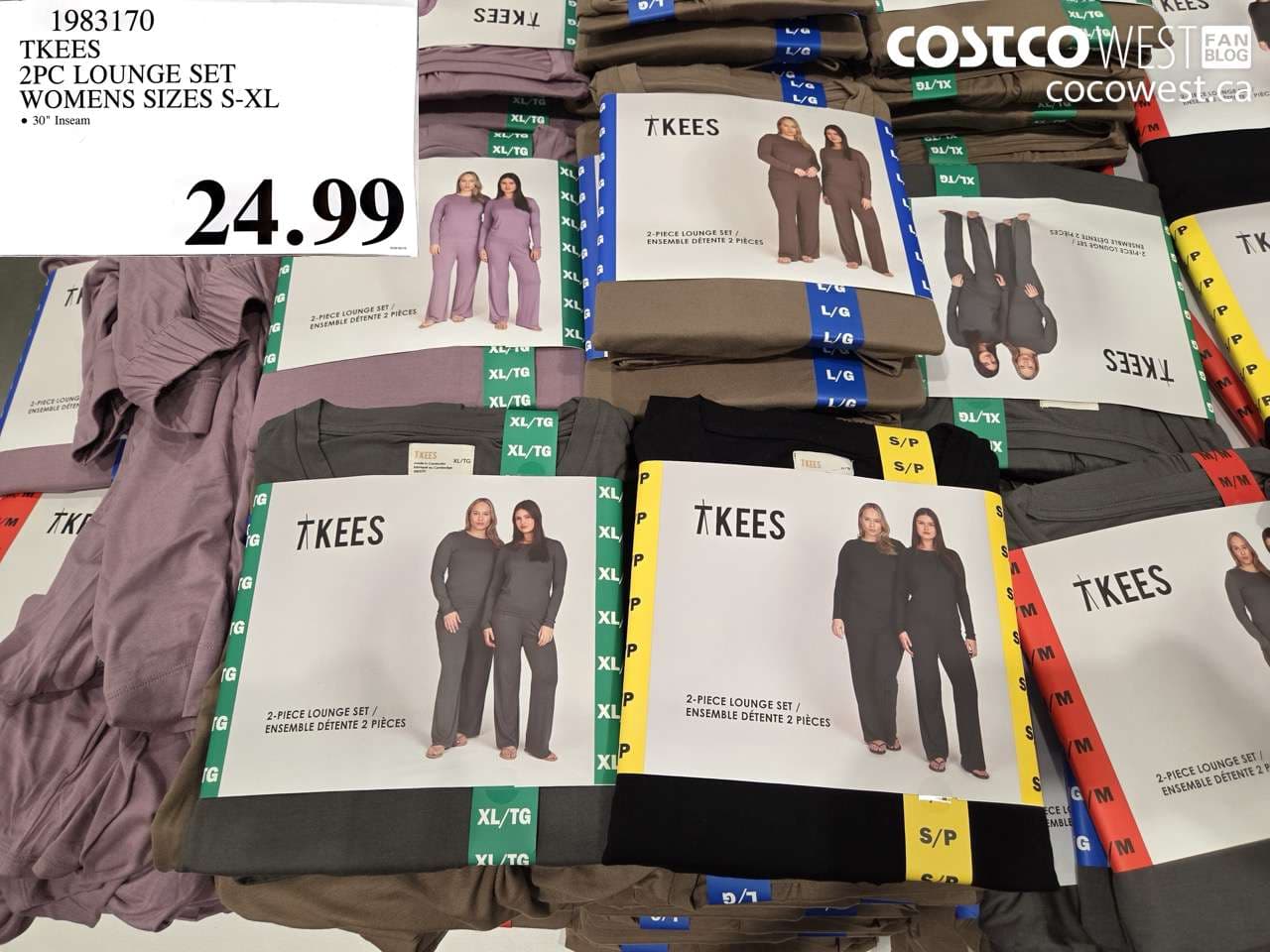 TKEES 2PC LOUNGE SET WOMENS SIZES S-XL