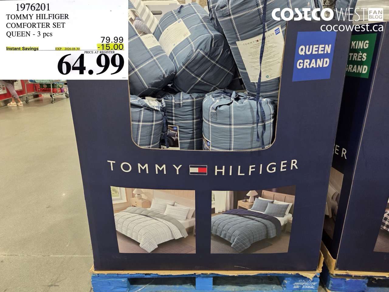 tommy hilfiger comforter set queen  3 pcs