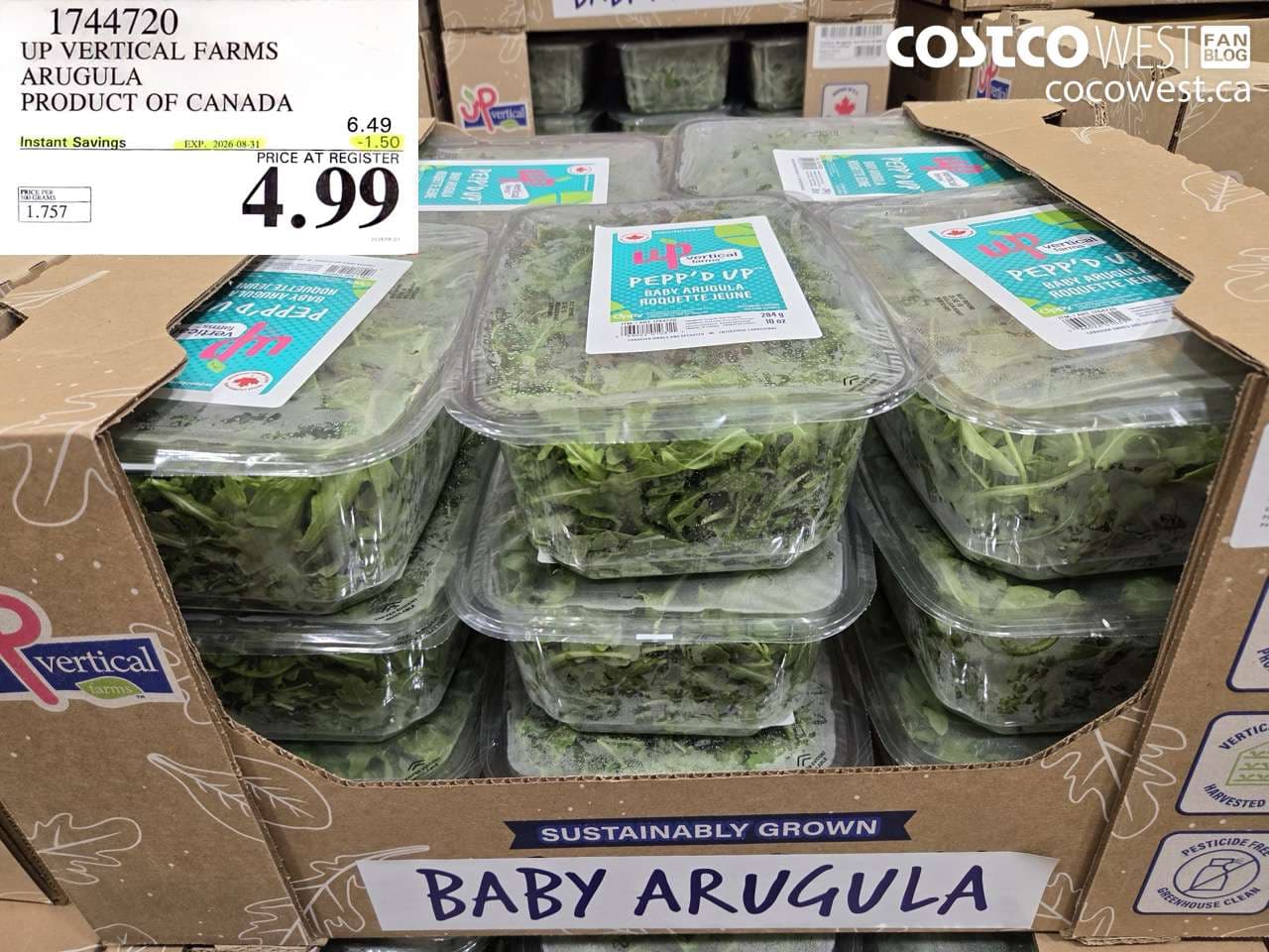 up vertical farms arugula