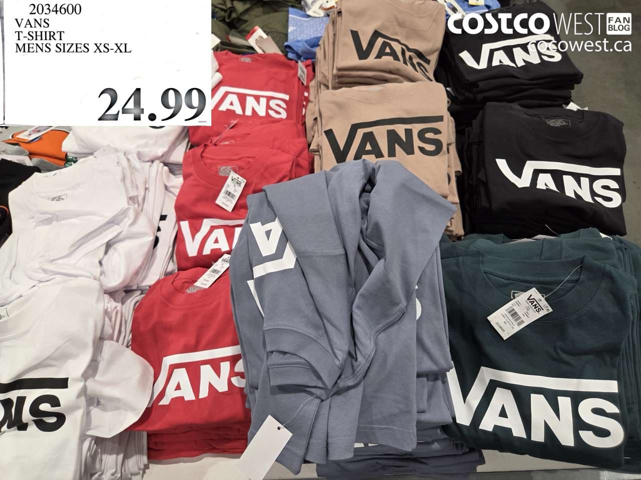 vans tshirt mens sizes xsxl