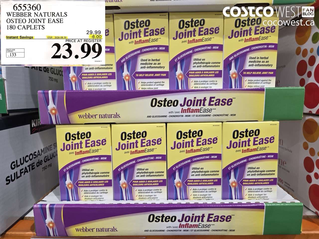 webber naturals osteo joint ease 180 caplets