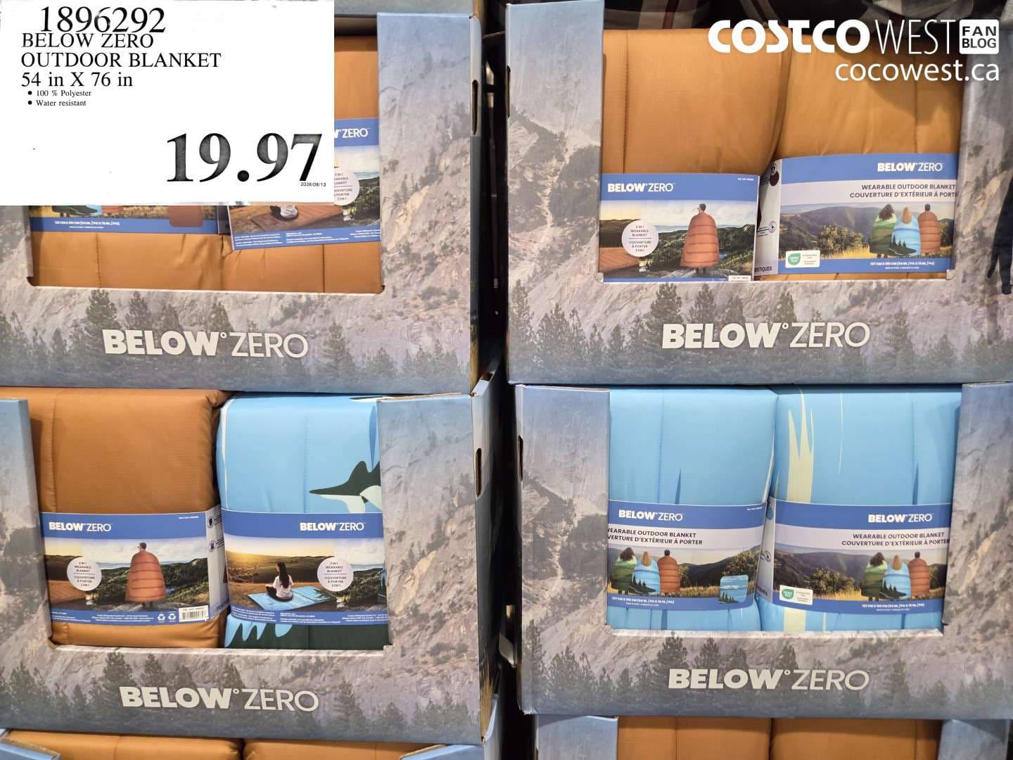 below zero outdoor blanket 54 in x 76 in
