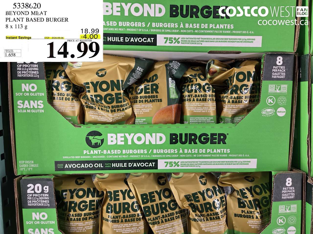 beyond meat plant based burger 8 x 113 g
