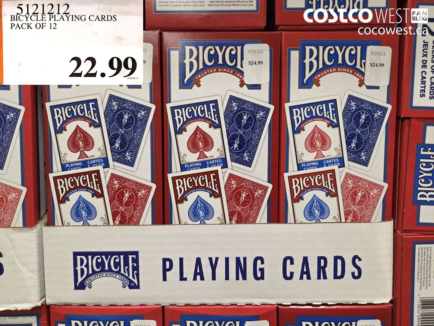 BICYCLE PLAYING CARDS PACK OF 12