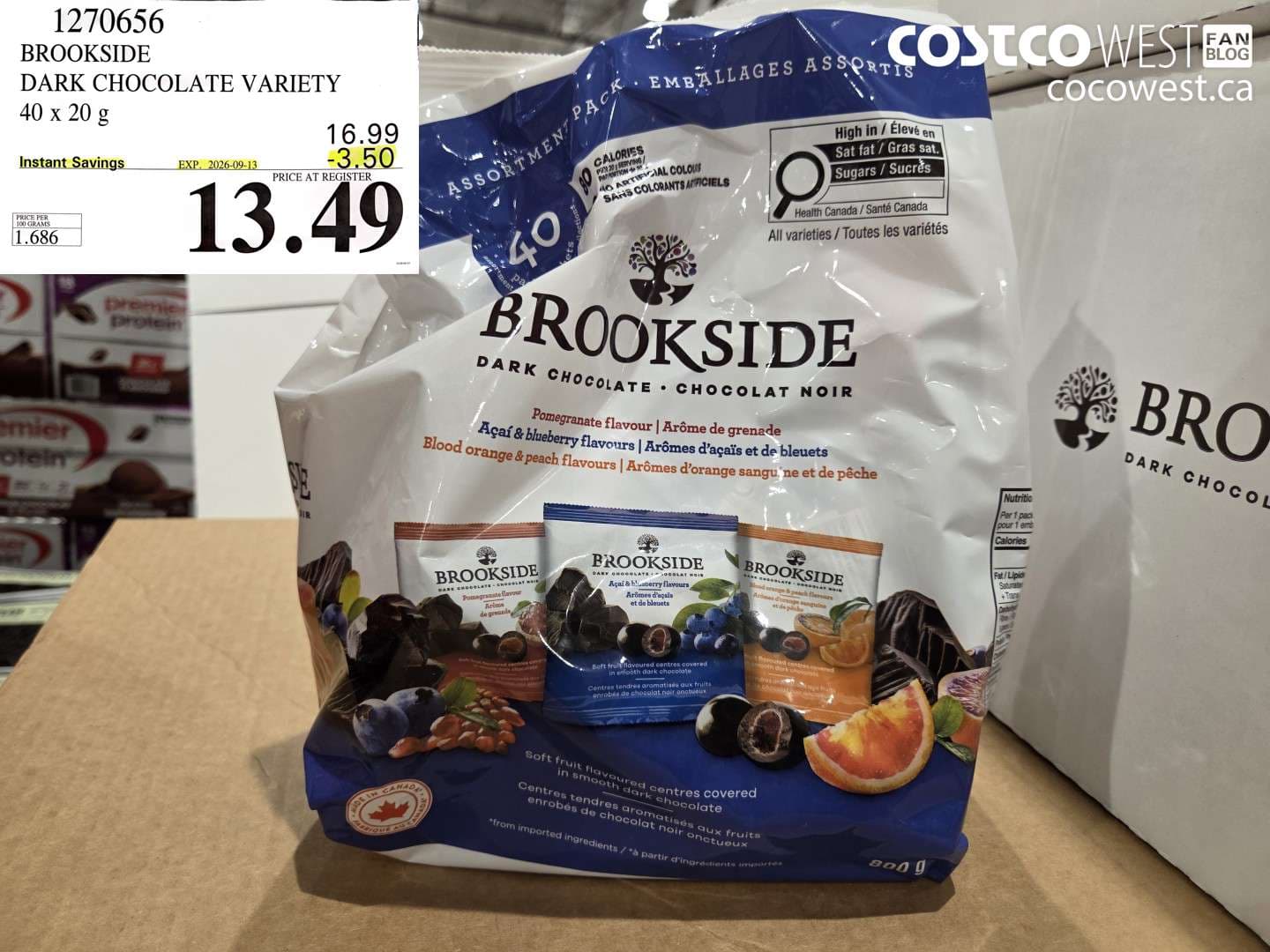 brookside dark chocolate variety 40 x 20 g
