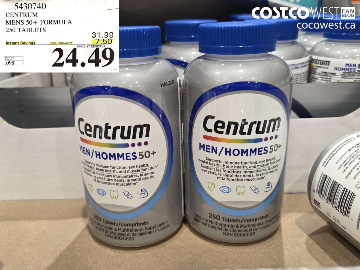 centrum mens 50 formula 250 tablets