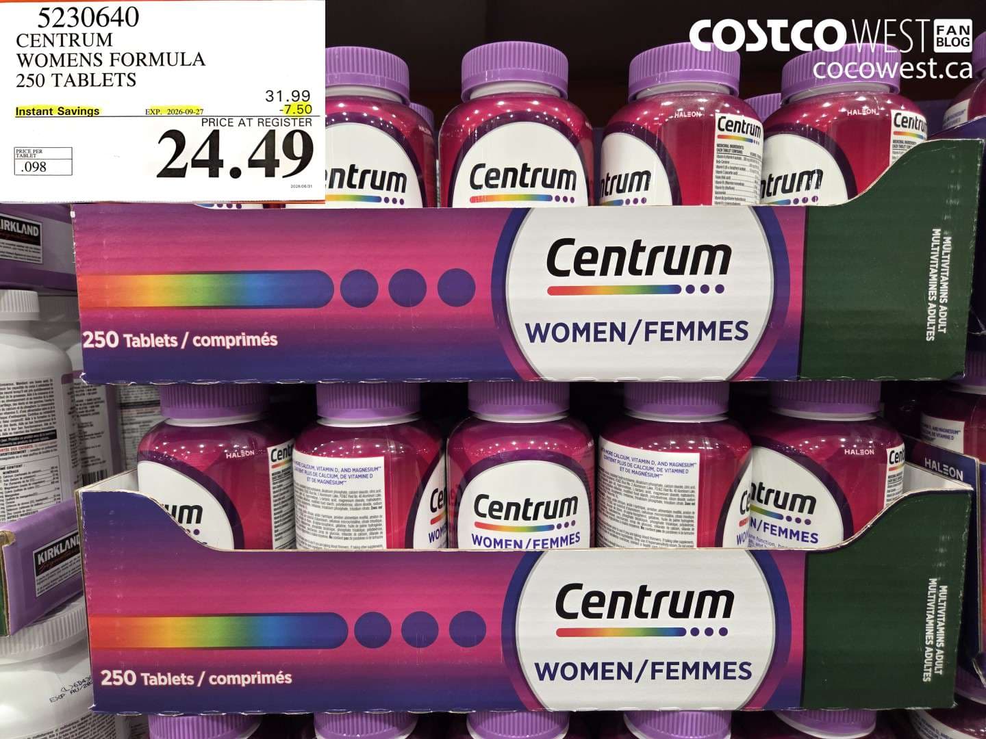 centrum womens formula 250 tablets