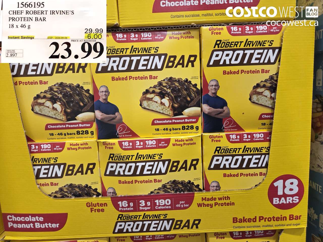 CHEF ROBERT IRVINE’S PROTEIN BAR 18 X 46 G