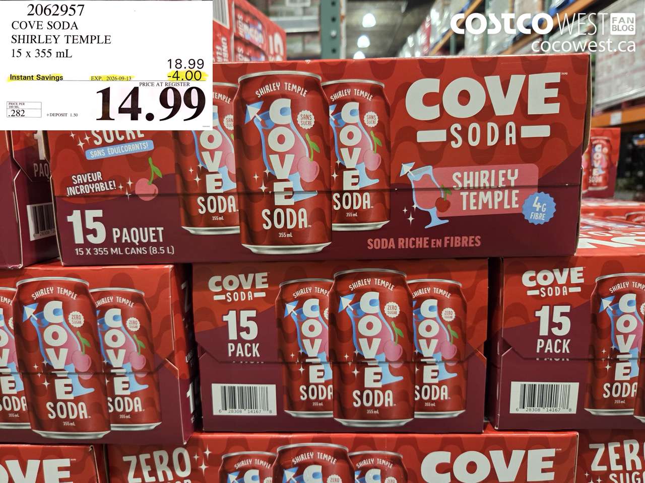 COVE SODA SHIRLEY TEMPLE 15 X 355 ML